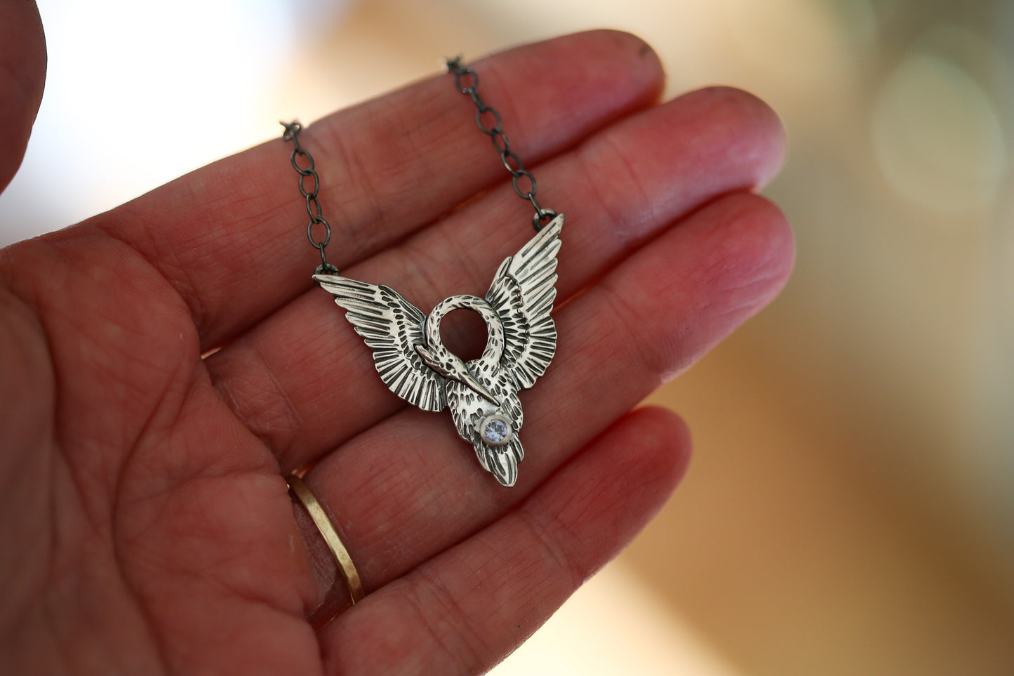 Heron in Flight Necklace