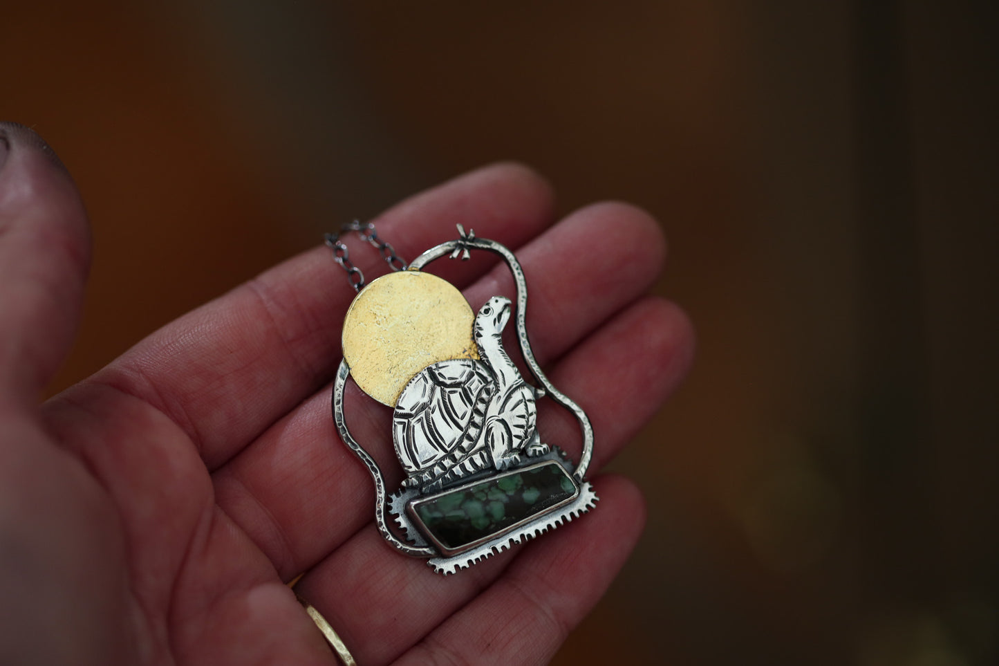 Turtle Sun Necklace
