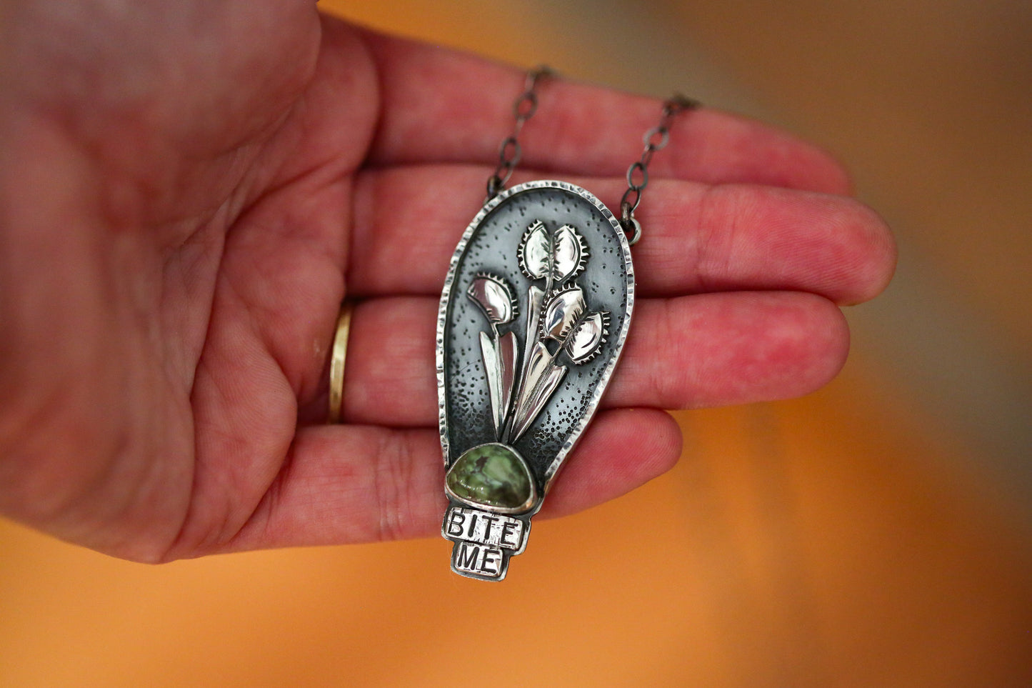 'Bite Me' Fly Trap Necklace