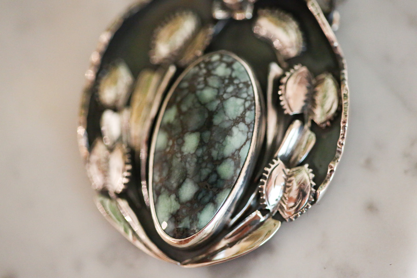 Venus Fly Trap + Candelaria Variscite Necklace