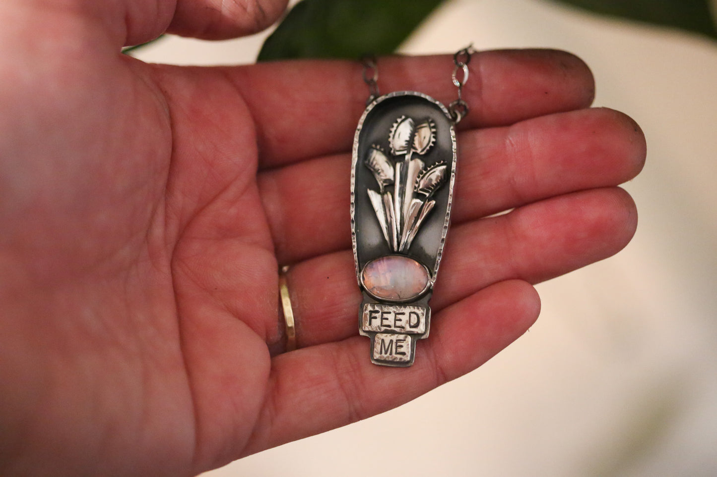"Feed Me" Venus Fly Trap Necklace
