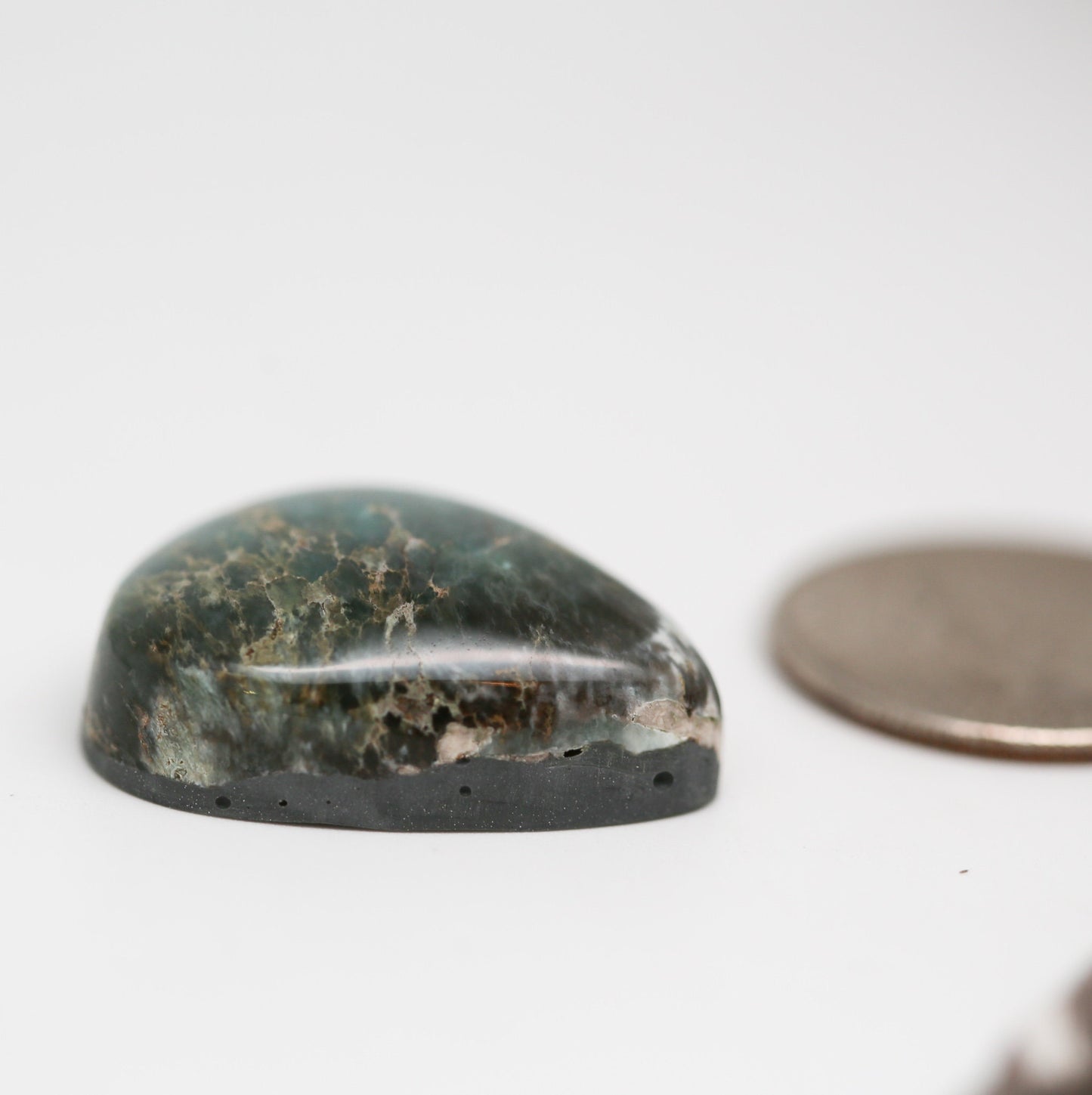 Large Damele Turquoise Cabochon. 44 Carats Natural Turquoise Cab.