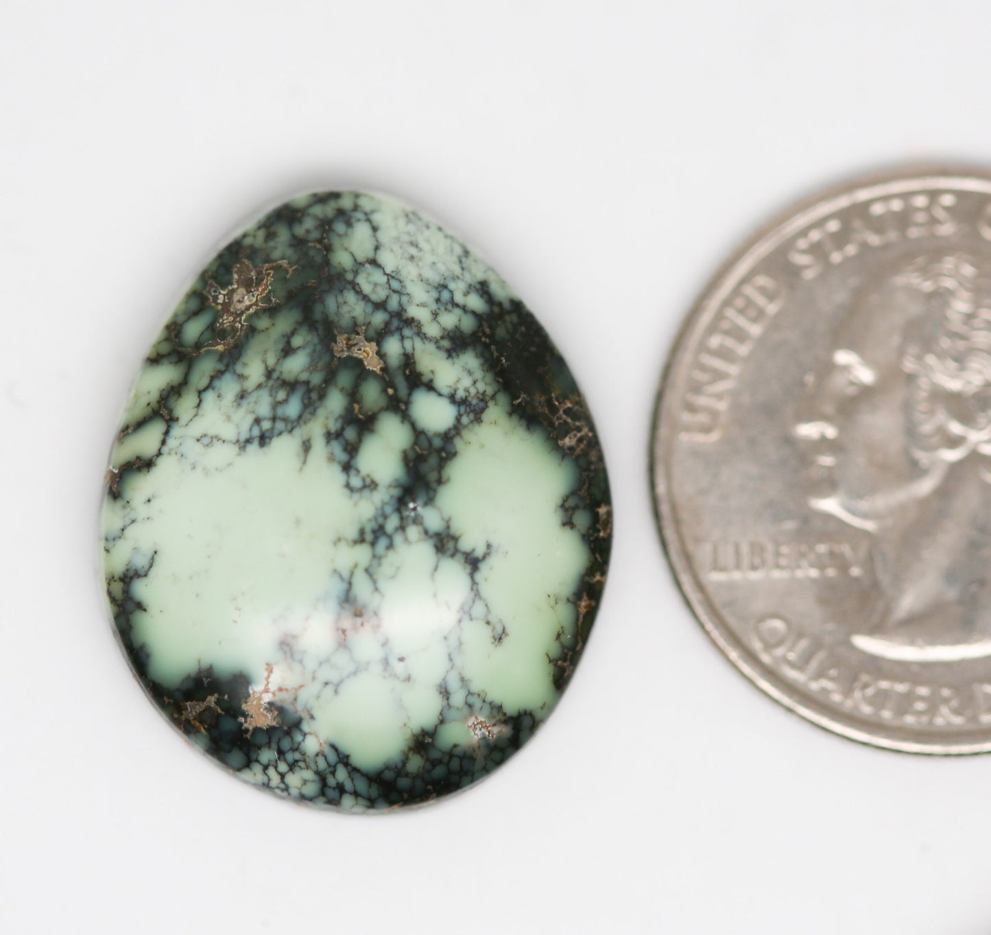 Large Damele Turquoise Cabochon. 28.5 Carats Natural Turquoise Cab.