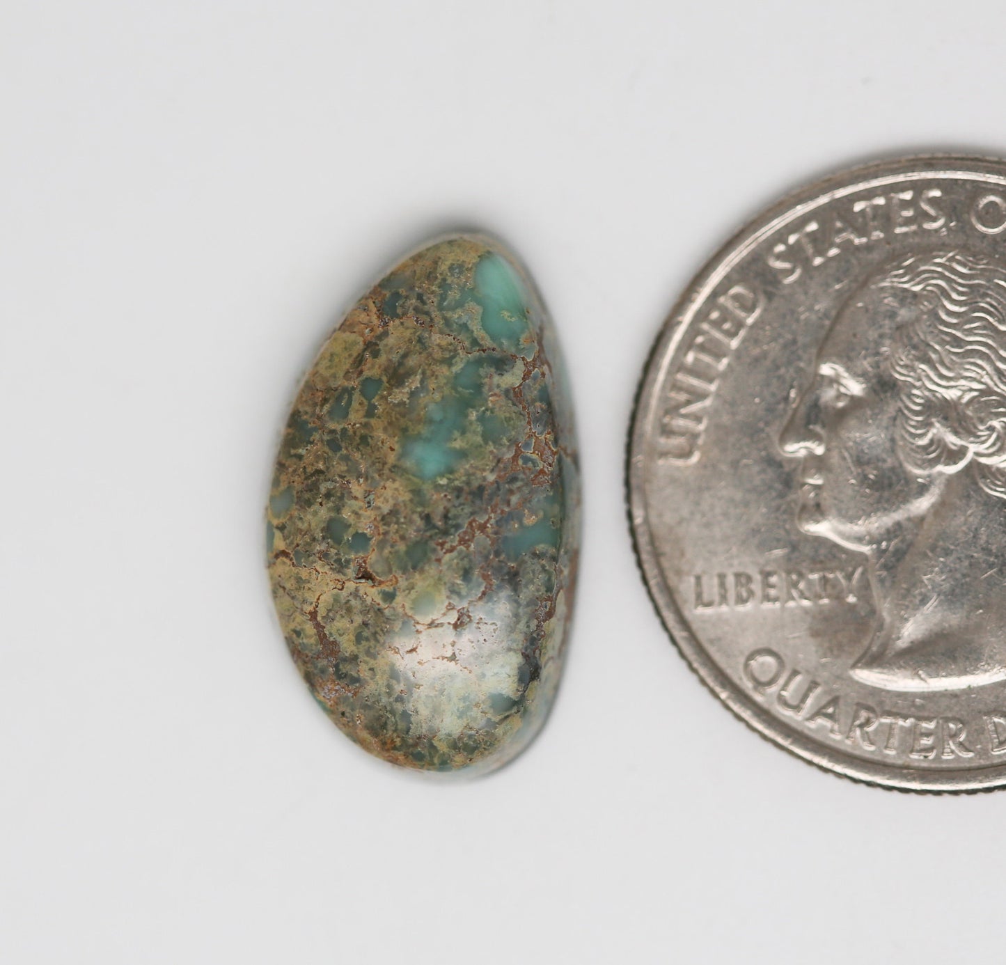 Damele Turquoise Cabochon. Natural Turquoise Cab. Rare Turquoise.