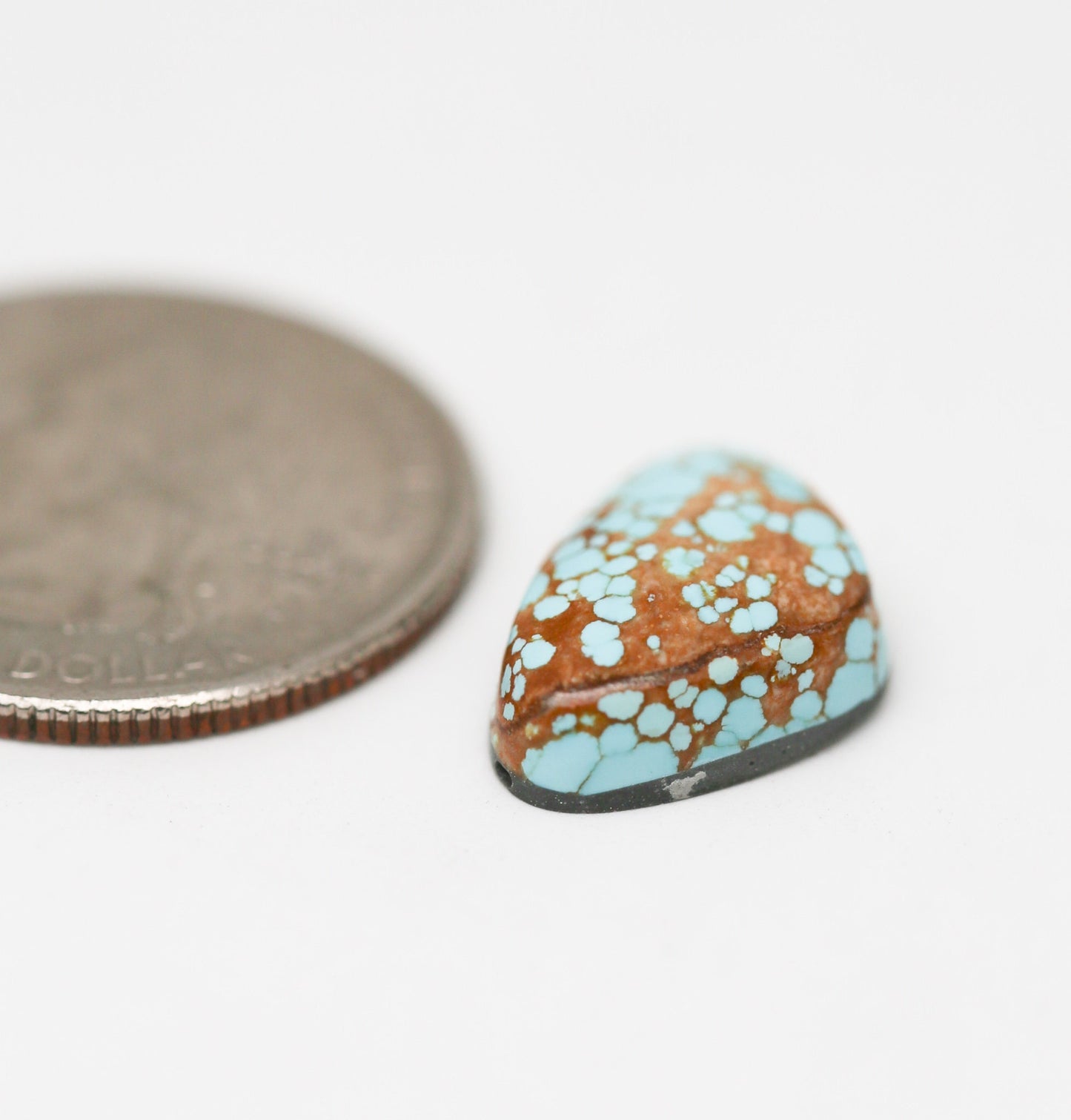 Number Eight Turquoise Cabochon. Natural Turquoise Cab. Rare Turquoise. #8 Turquoise. Number 8 turquoise.