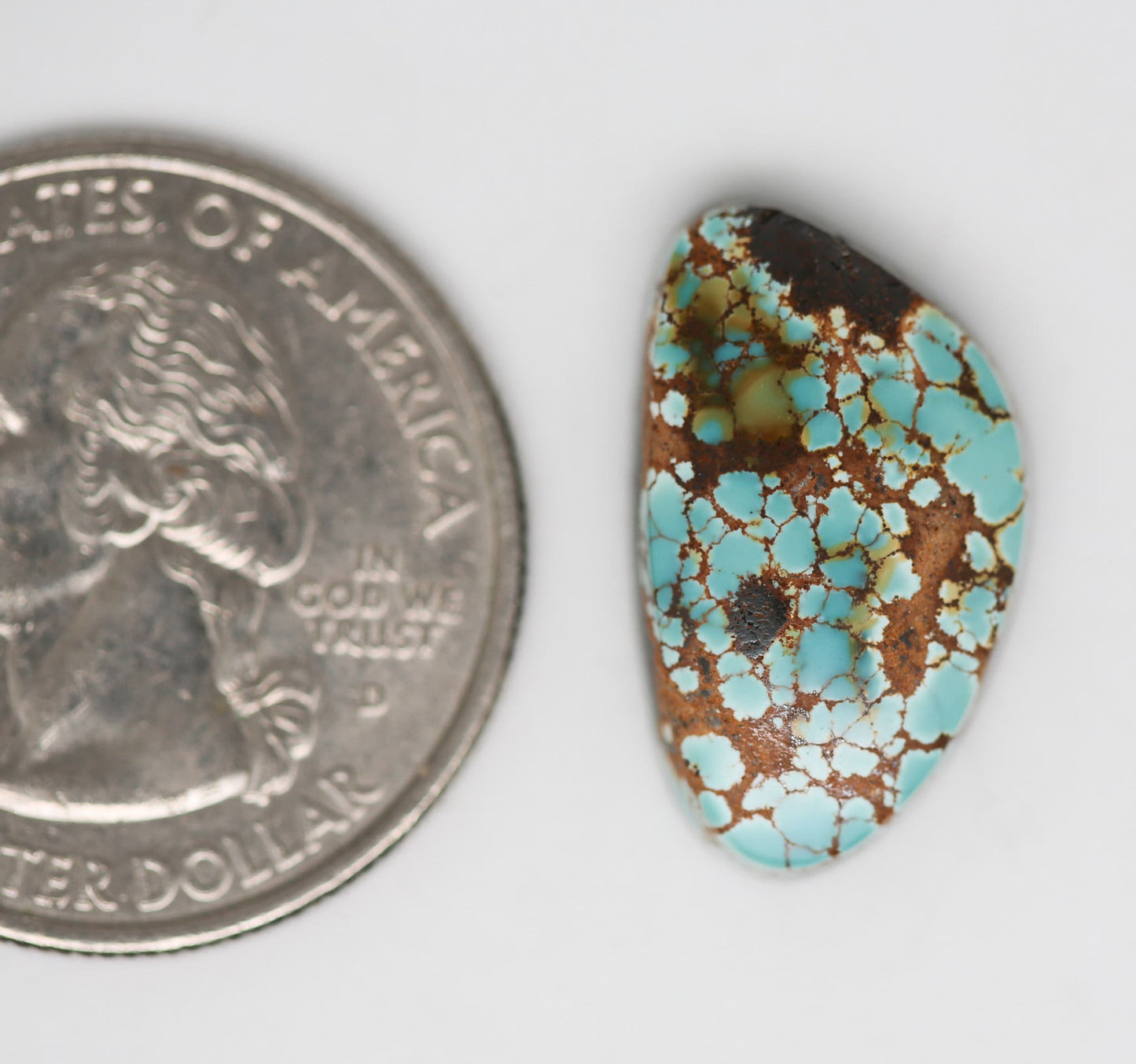 Natural Sky Cloud Turquoise Cabochon. Natural Turquoise Cab. Rare Turquoise. Spiderweb Turquoise.