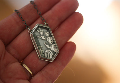 Cactus Terrarium Necklace