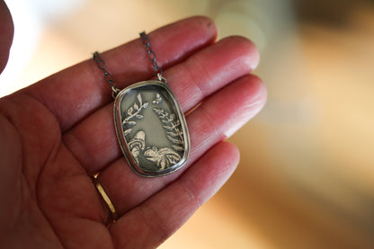 Frog + Mushroom Terrarium Necklace