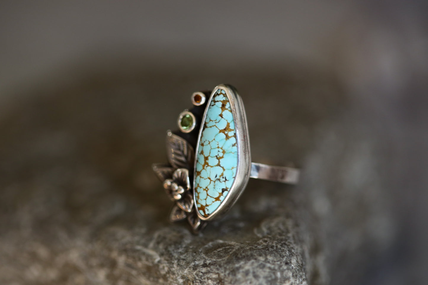 Natural #8 Turquoise Ring Size 6.75