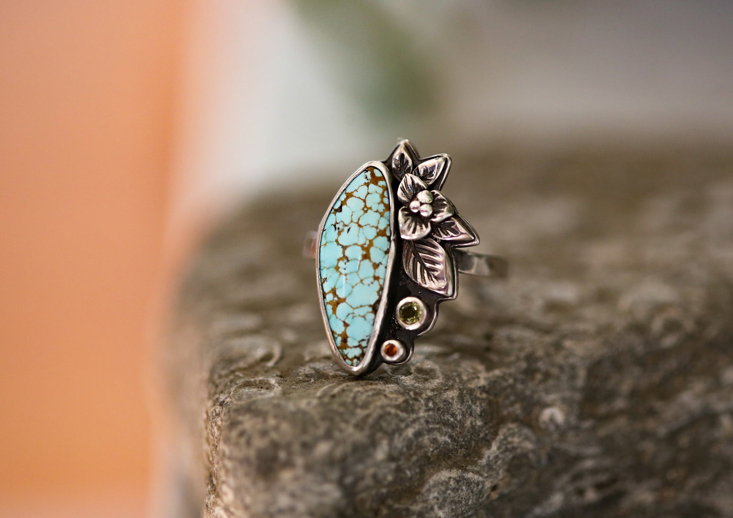 Natural #8 Turquoise Ring Size 6.75