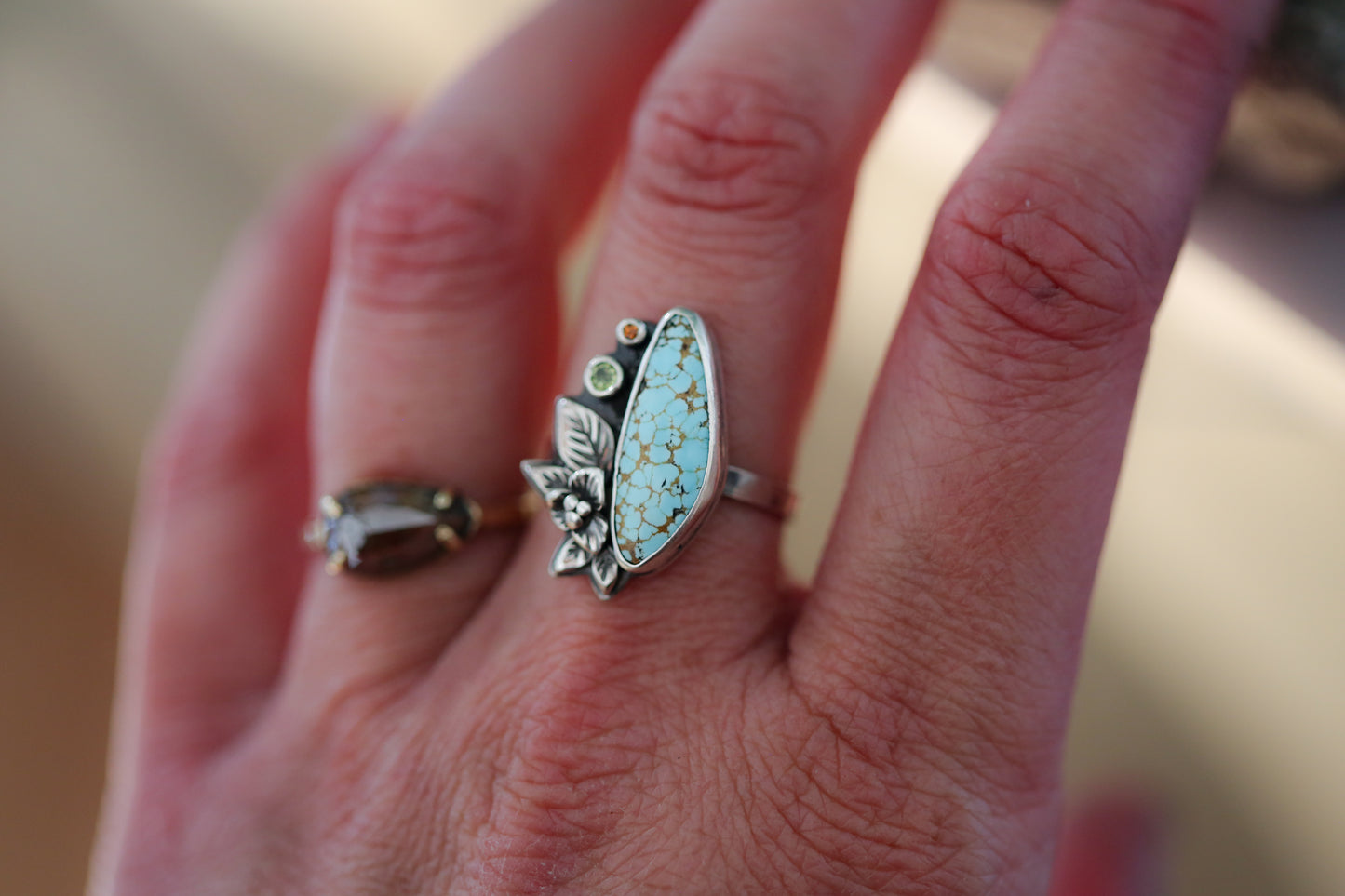 Natural #8 Turquoise Ring Size 6.75