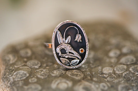 Raven Skull Ring Size 7.25