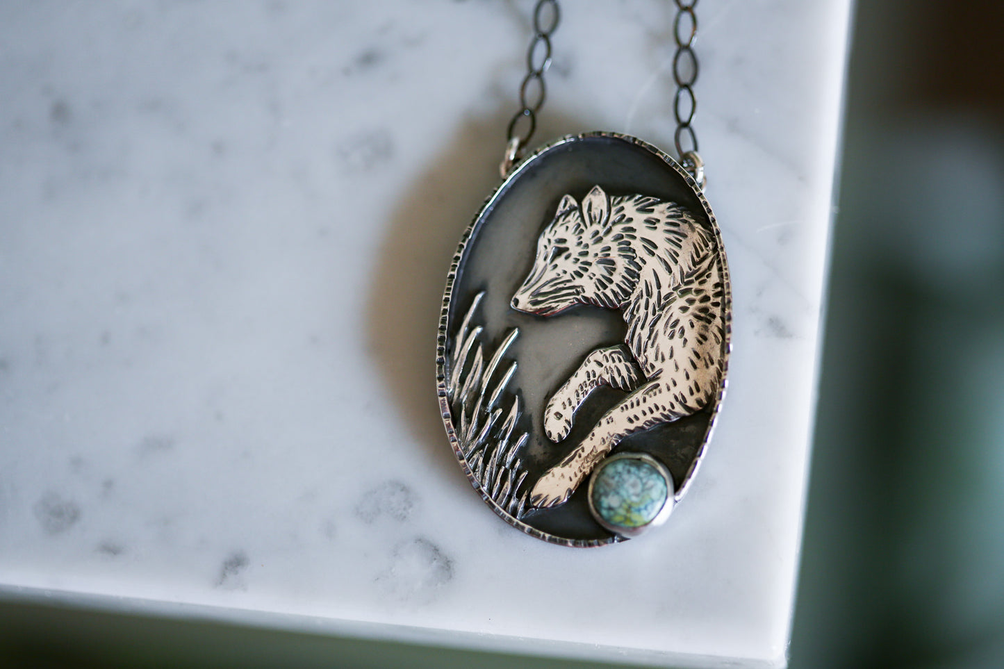 Running Wolf Necklace