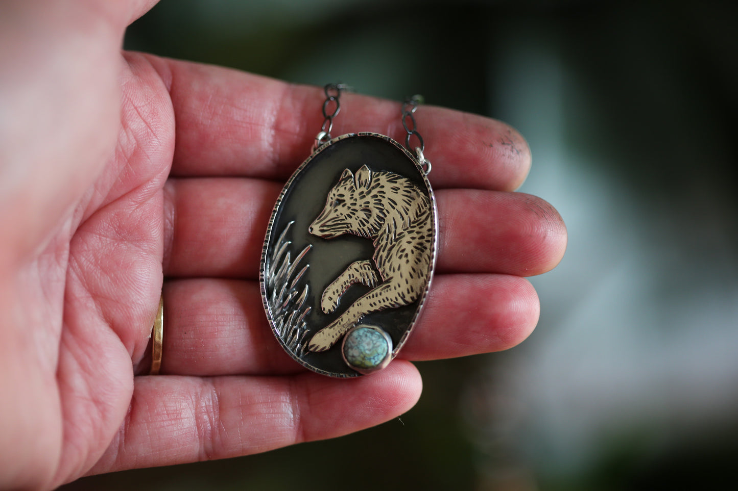 Running Wolf Necklace