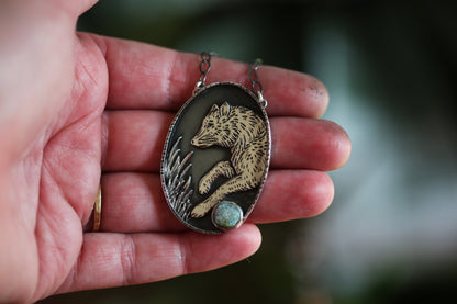 Running Wolf Necklace