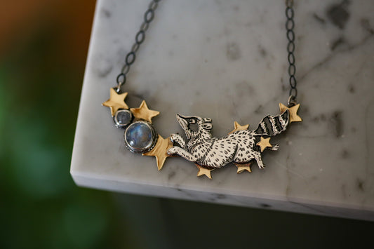 Celestial Raccoon Necklace