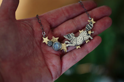 Celestial Raccoon Necklace