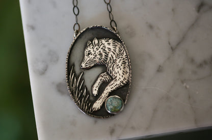 Running Wolf Necklace