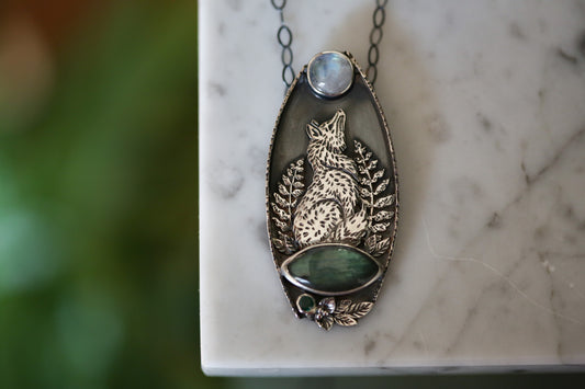 Moonlit Fox Necklace