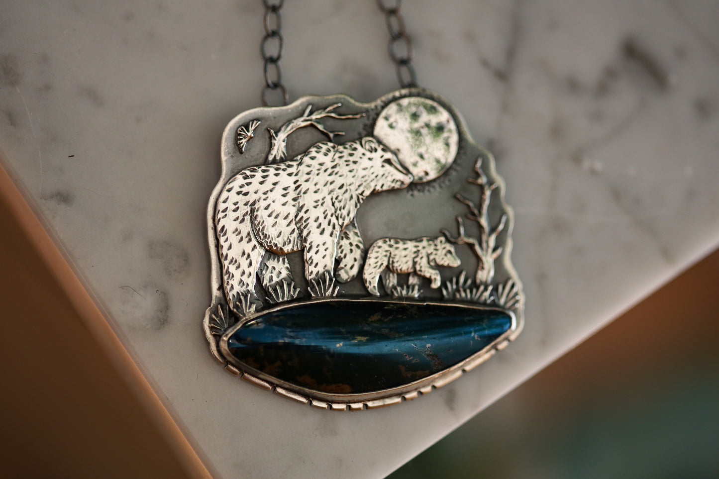 Mama Bear + Cub Necklace