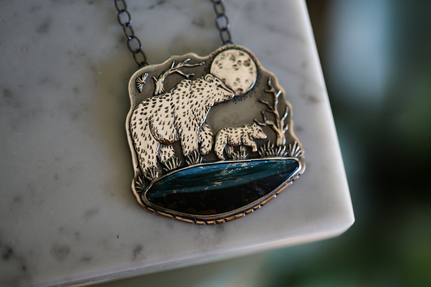 Mama Bear + Cub Necklace