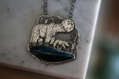 Mama Bear + Cub Necklace