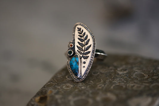 Fern Silhouette Ring Size 7.75
