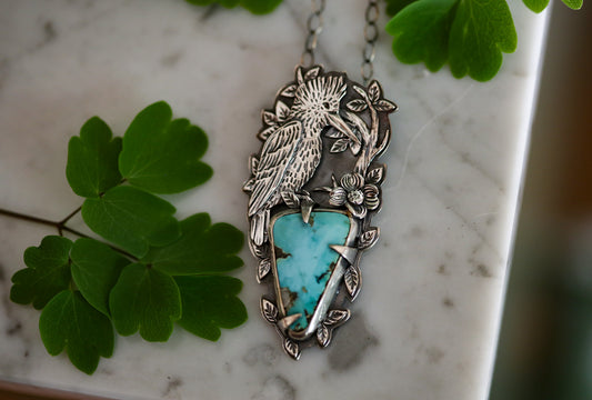 Kingfisher + Dogwood Necklace