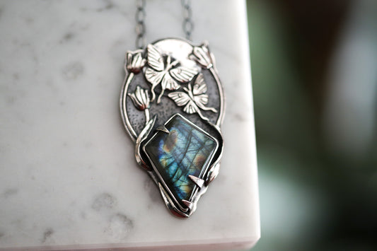 Luna Moth Necklace