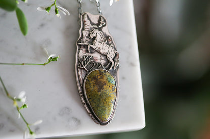 Rearing Horse Necklace