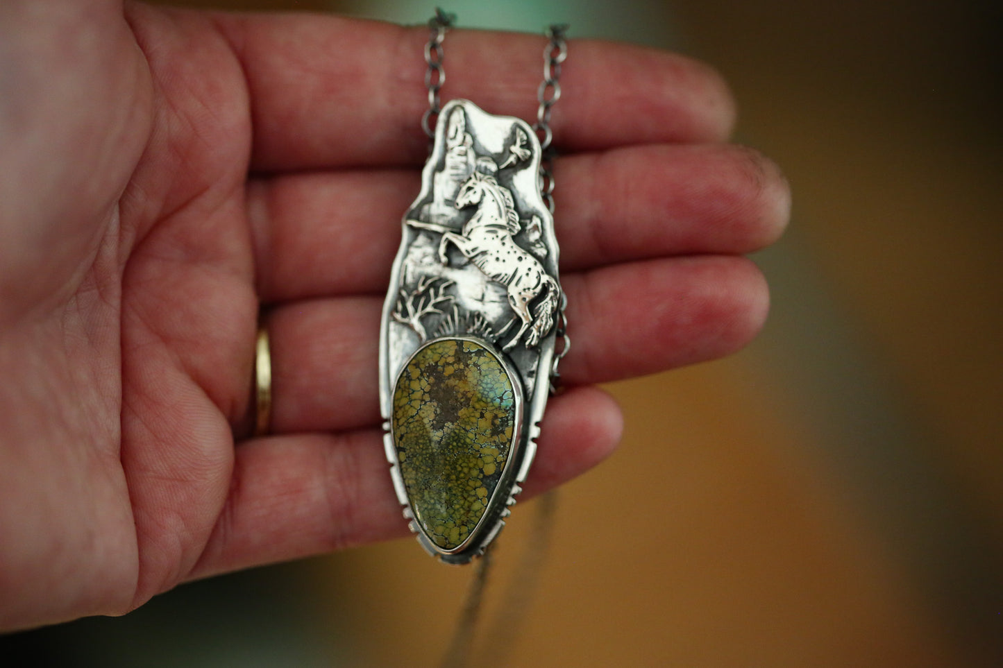 Rearing Horse Necklace