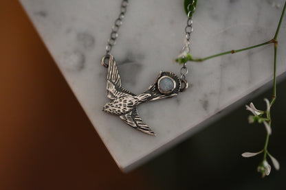 Opal Sparrow Necklace