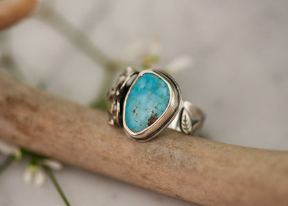 Turquoise + Trillium Ring Size 6.75