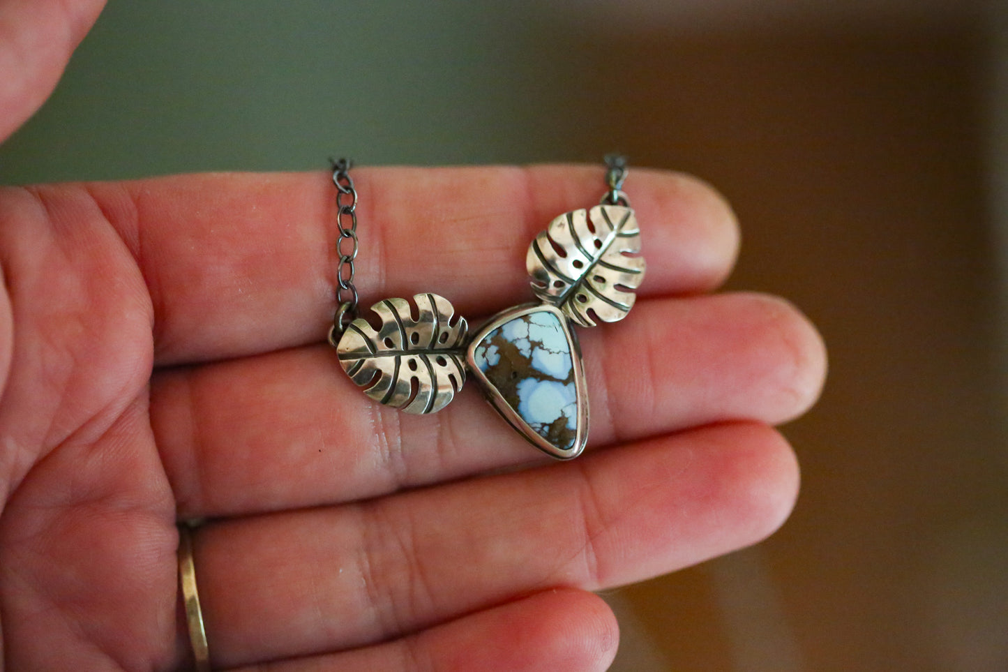 Monstera Duo Necklace