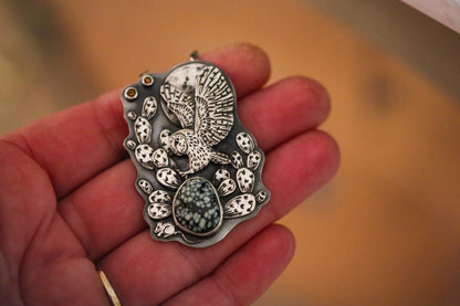 Owl + Cactus Necklace