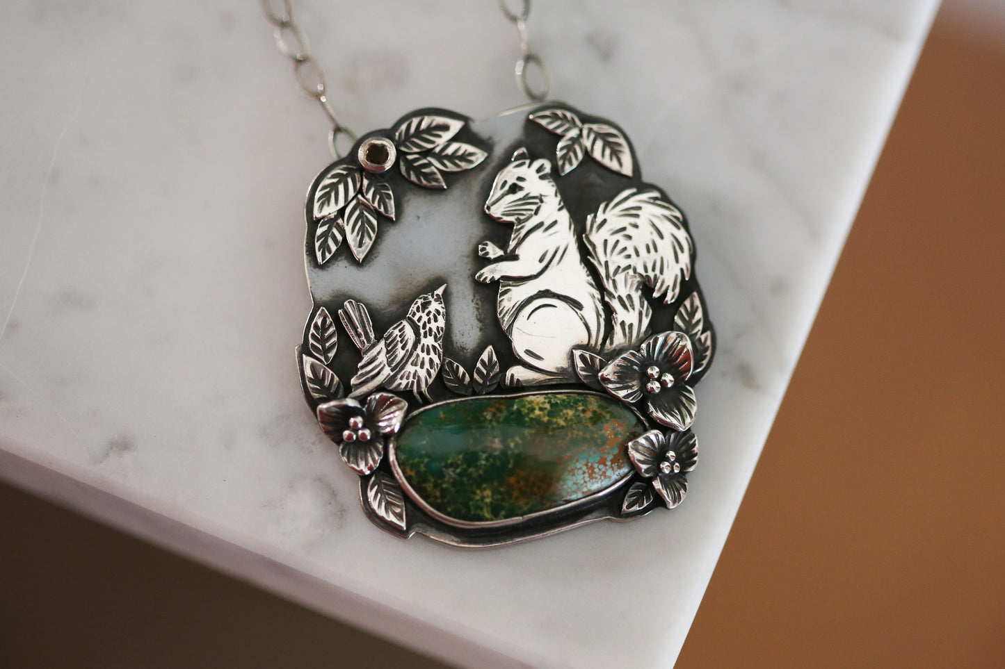 Squirrel + Wren Necklace