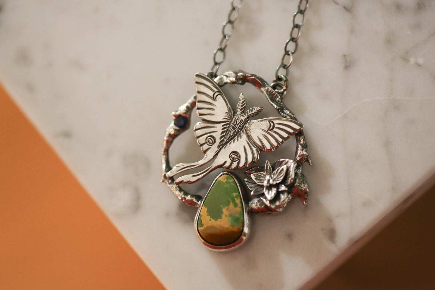 Luna Moth Necklace