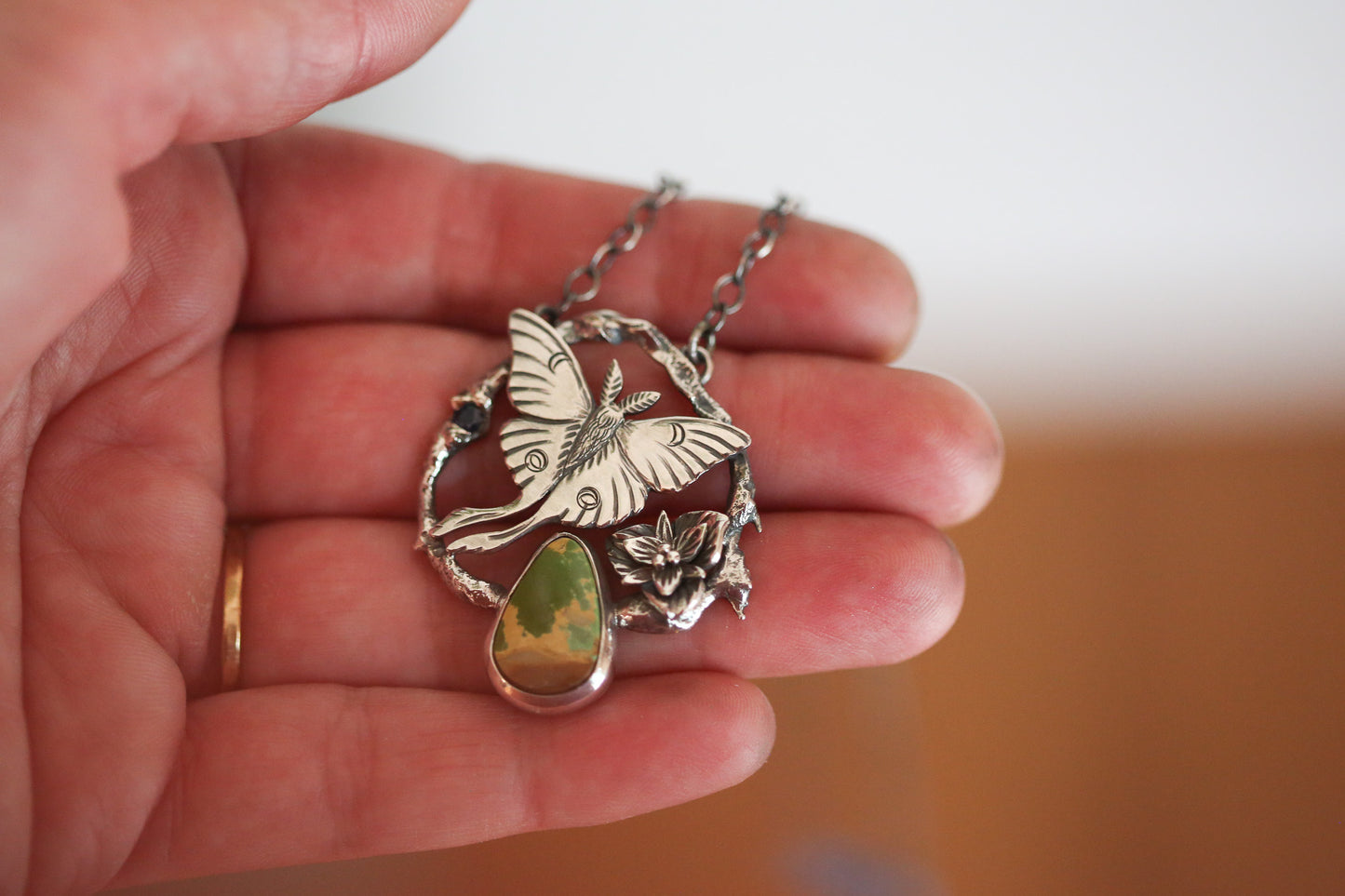 Luna Moth Necklace