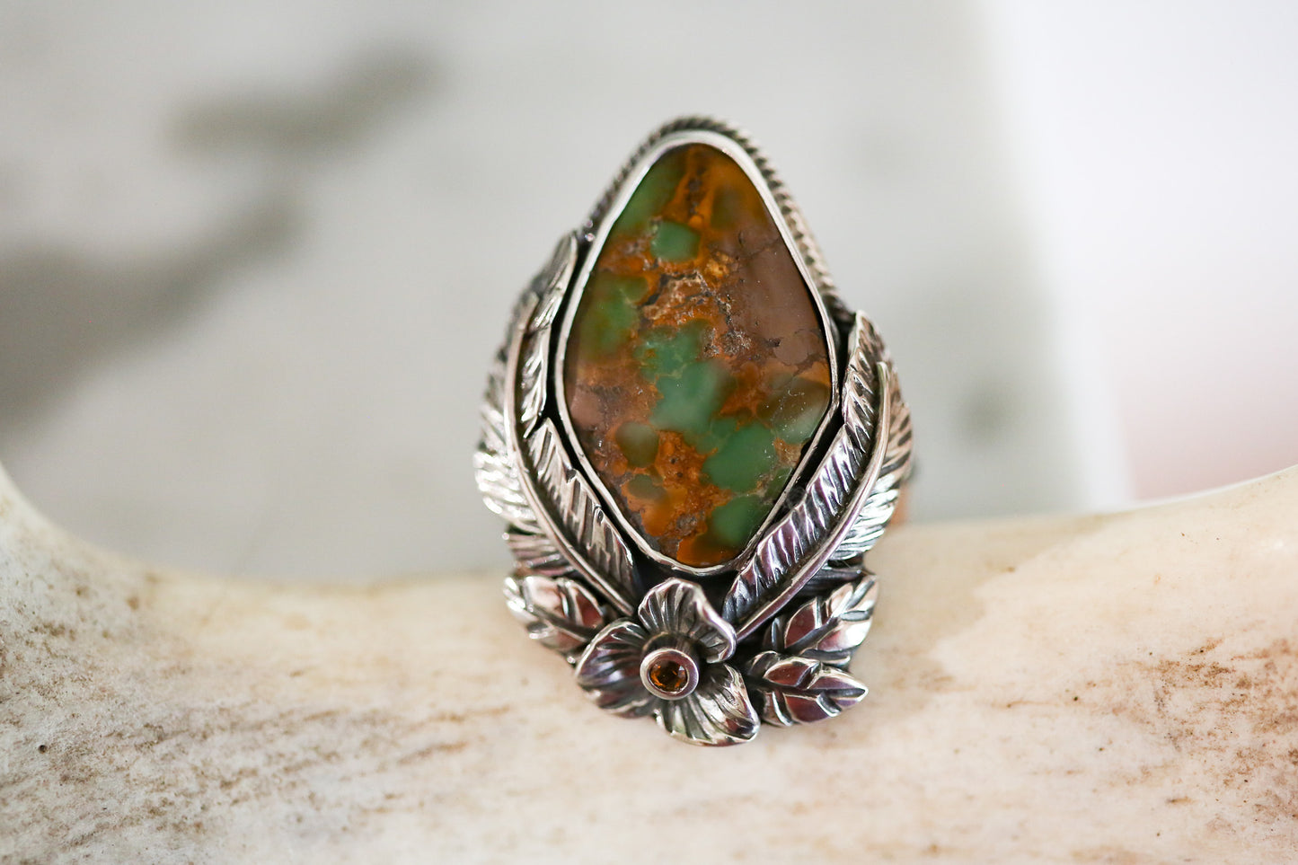 Stone Mountain Feather Ring Size 8.5