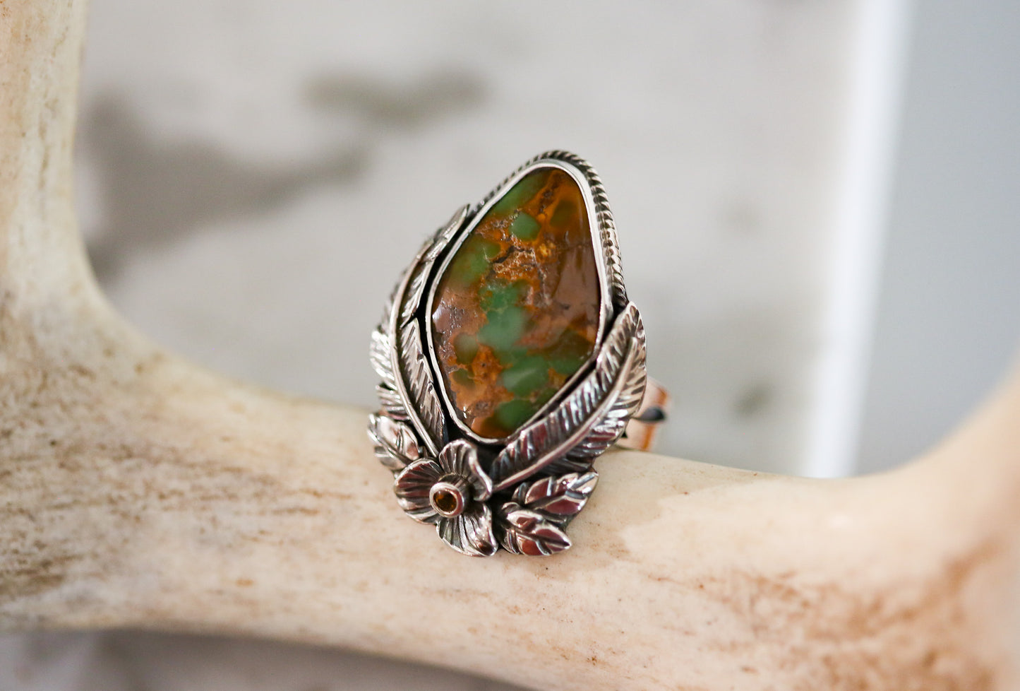 Stone Mountain Feather Ring Size 8.5