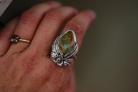 Stone Mountain Feather Ring Size 8.5