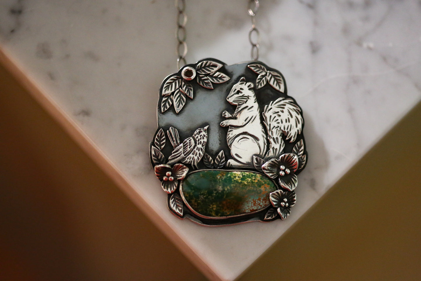 Squirrel + Wren Necklace