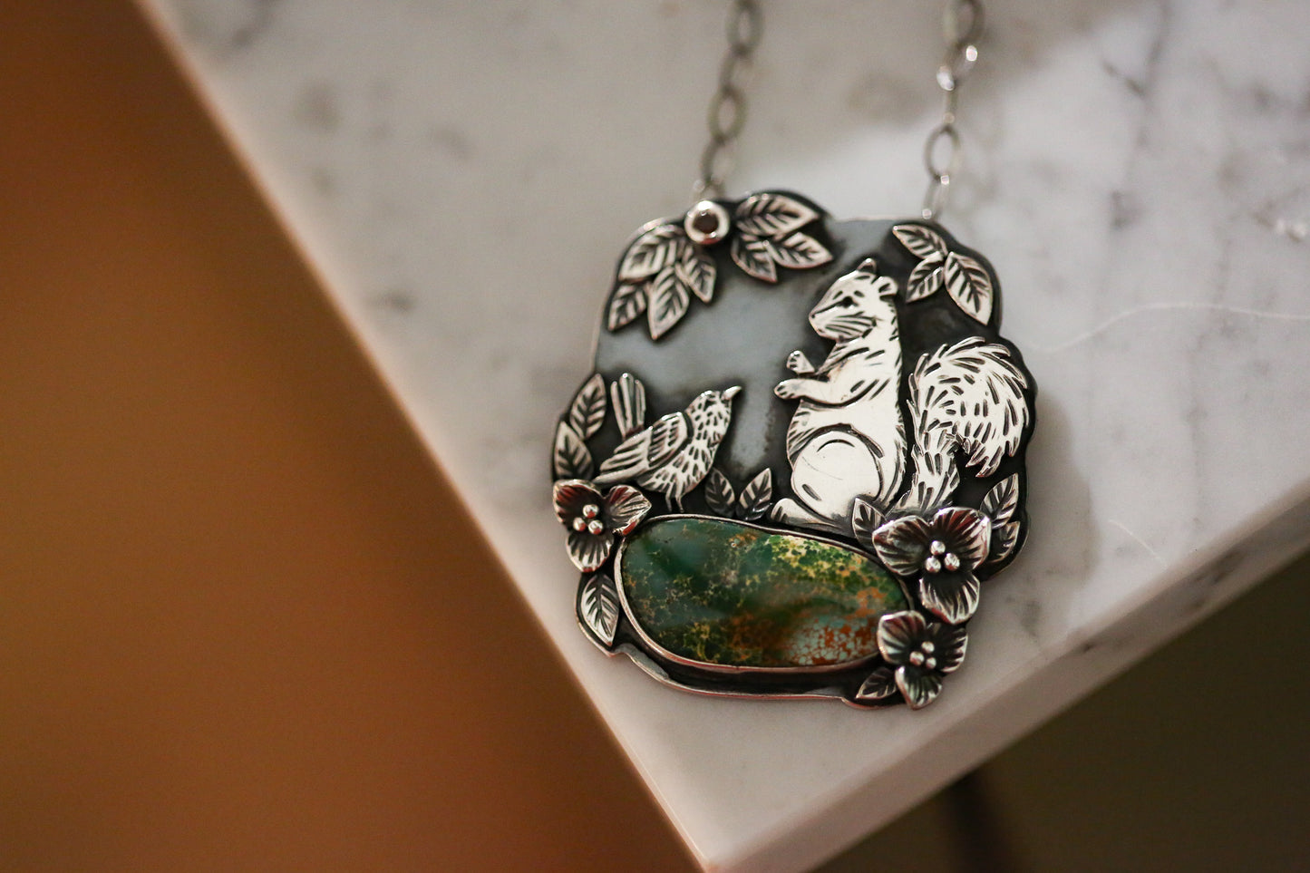 Squirrel + Wren Necklace