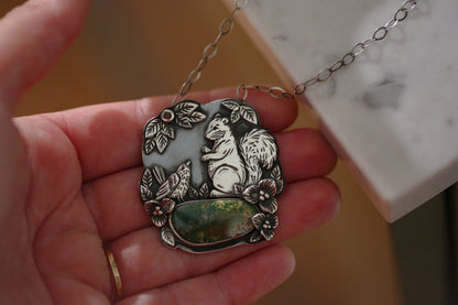 Squirrel + Wren Necklace