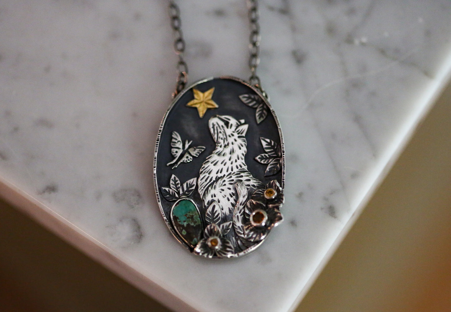 Stargazing Cat Necklace