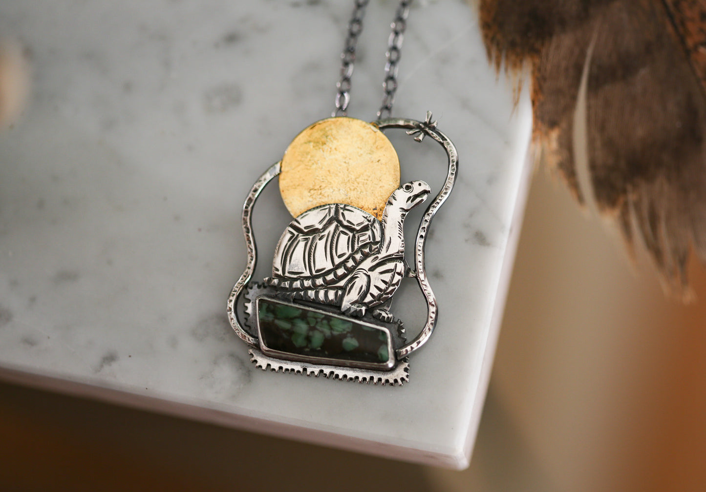 Turtle Sun Necklace