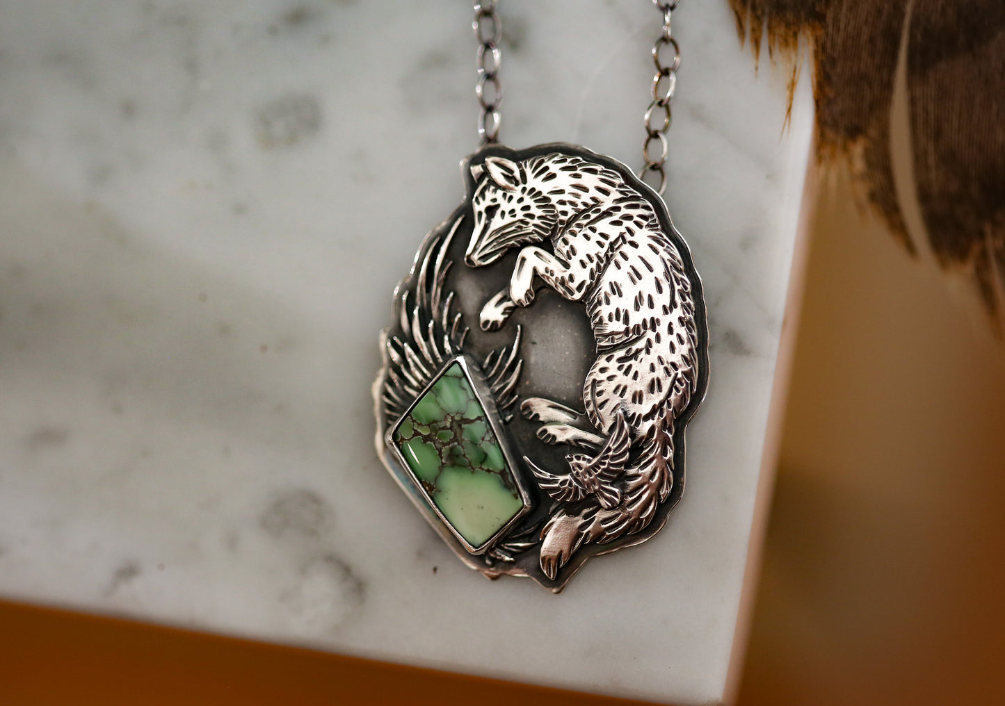 Leaping Fox Necklace