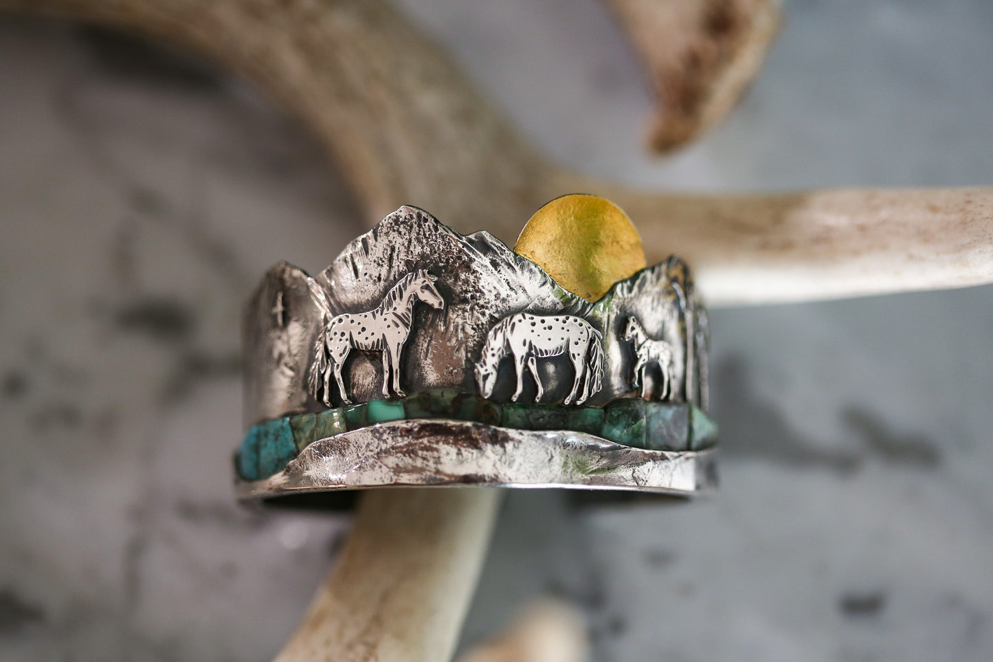 Appaloosa Family Inlay Cuff
