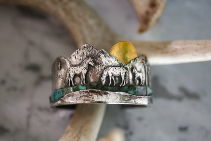 Appaloosa Family Inlay Cuff