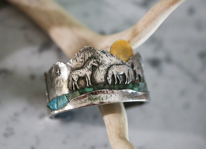 Appaloosa Family Inlay Cuff